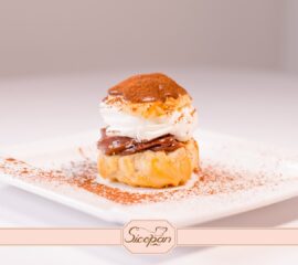 MiniChoux cu cremă de ciocolată