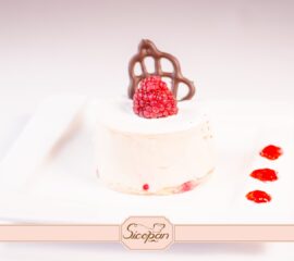 MiniMousse de Ciocolată albă cu zmeură sau caramel